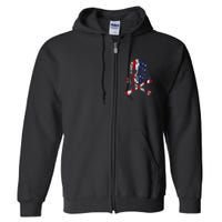 USA Skull Crossbone  Full Zip Hoodie