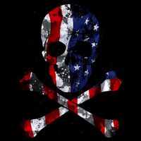 USA Skull Crossbone  Full Zip Hoodie