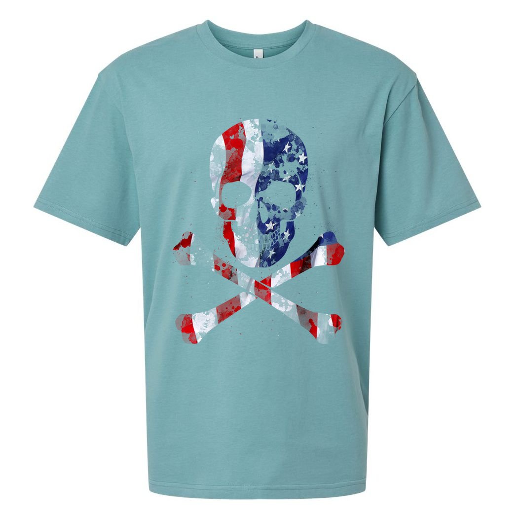 USA Skull Crossbone  Sueded Cloud Jersey T-Shirt