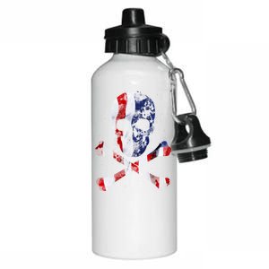 USA Skull Crossbone  Aluminum Water Bottle