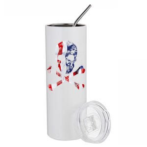 USA Skull Crossbone  Stainless Steel Tumbler