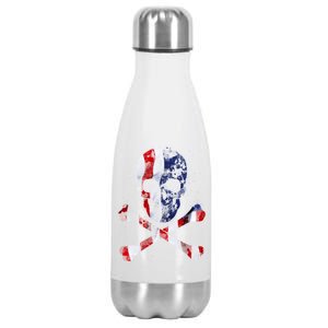 USA Skull Crossbone  Stainless Steel Insulated Water Bottle