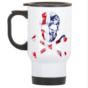 USA Skull Crossbone  Stainless Steel Travel Mug