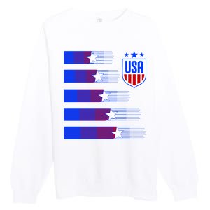 USA Soccer American Team Jersey Premium Crewneck Sweatshirt