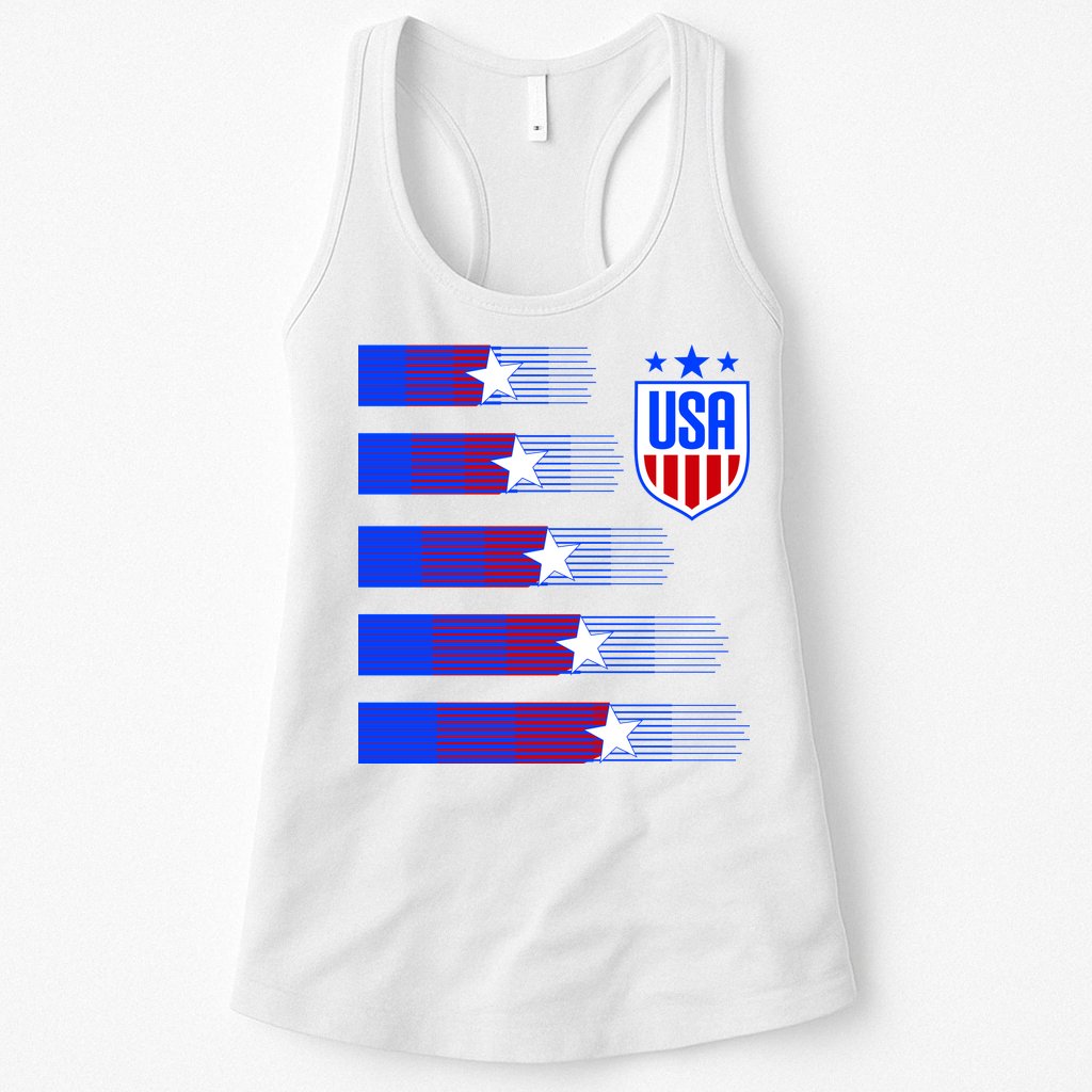 USA Soccer American Team Jersey Womens Tank Top