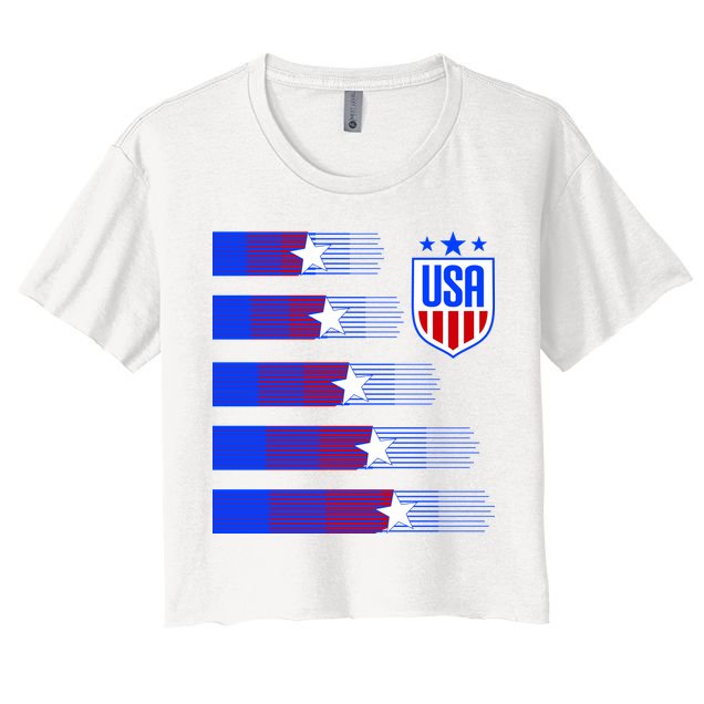USA Soccer American Team Jersey Crop Top
