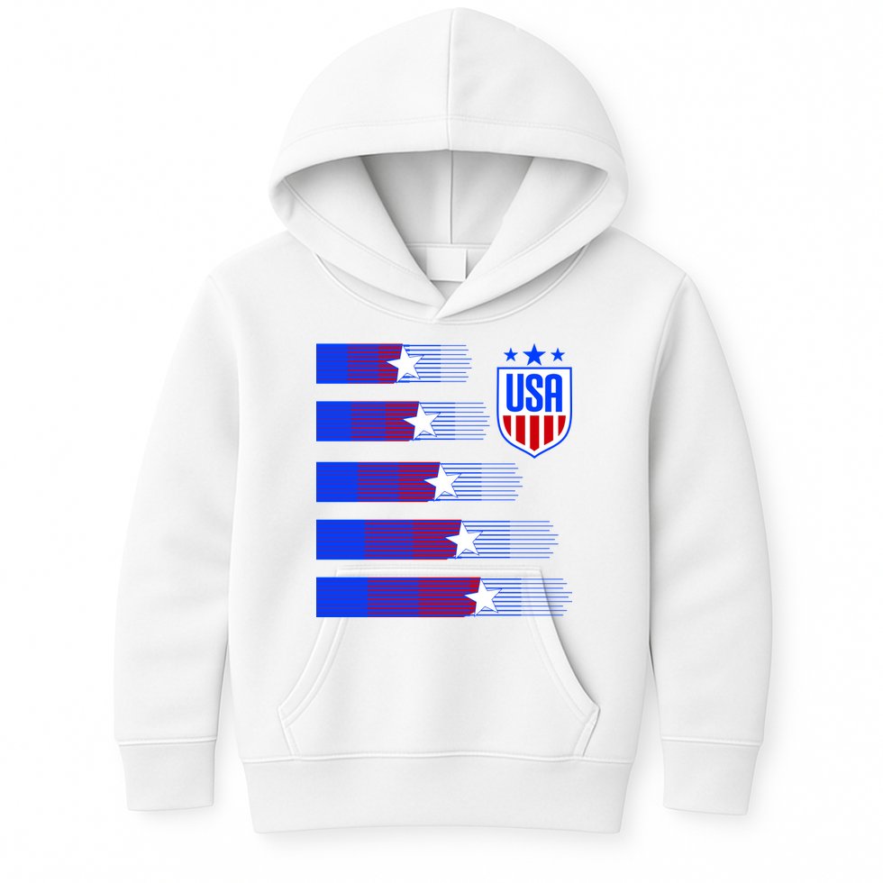 USA Soccer American Team Jersey Kids Hoodie