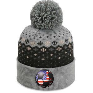 USA Soccer Ball The Baniff Cuffed Pom Beanie