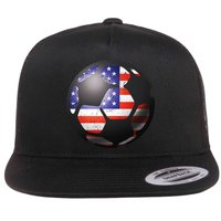 USA Soccer Ball Flatbill Hat