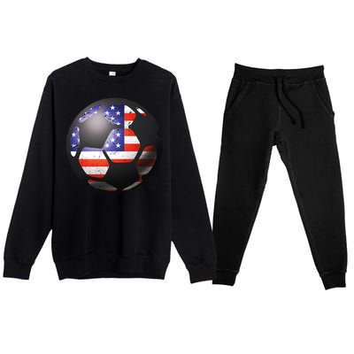 USA Soccer Ball Premium Crewneck Sweatsuit Set