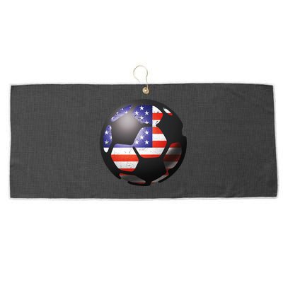 USA Soccer Ball Large Microfiber Waffle Golf Towel