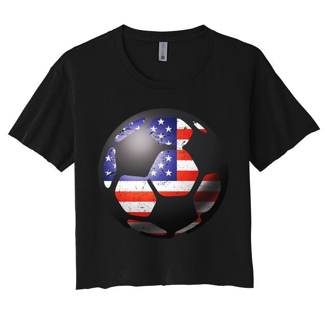 USA Soccer Ball Crop Top