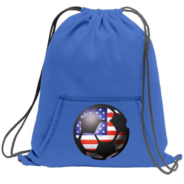 USA Soccer Ball Sweatshirt Cinch Pack Bag