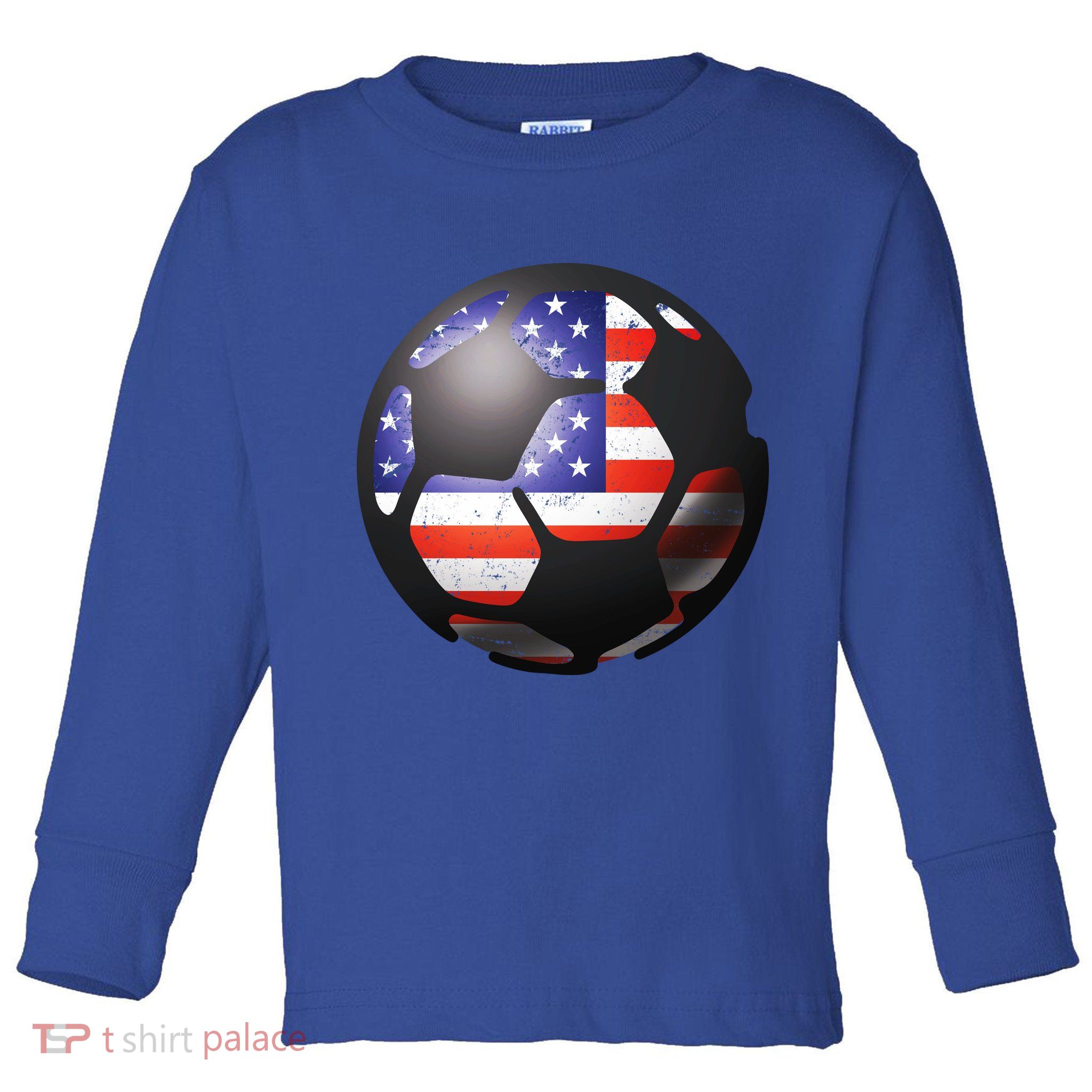 USA Soccer Ball Toddler Long Sleeve Shirt