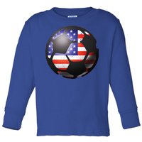 USA Soccer Ball Toddler Long Sleeve Shirt