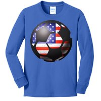 USA Soccer Ball Kids Long Sleeve Shirt