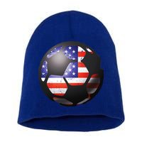 USA Soccer Ball Short Acrylic Beanie