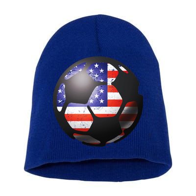 USA Soccer Ball Short Acrylic Beanie