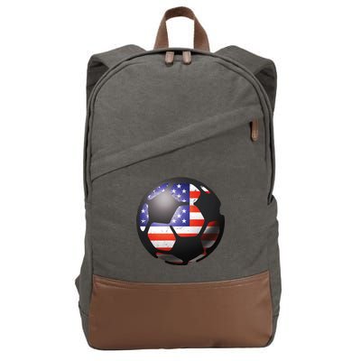 USA Soccer Ball Cotton Canvas Backpack