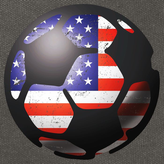 USA Soccer Ball Cotton Canvas Backpack