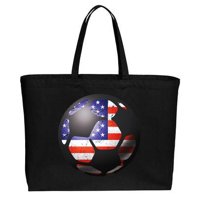 USA Soccer Ball Cotton Canvas Jumbo Tote