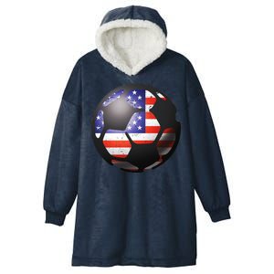 USA Soccer Ball Hooded Wearable Blanket