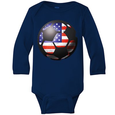 USA Soccer Ball Baby Long Sleeve Bodysuit