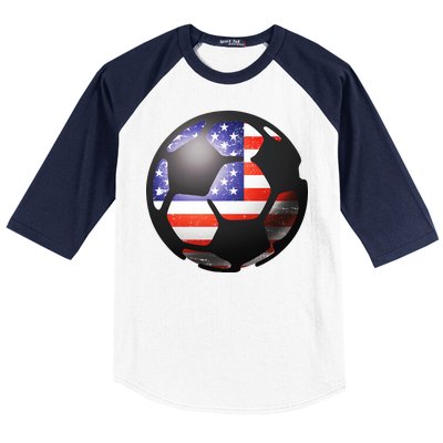 USA Soccer Ball Baseball Sleeve Shirt