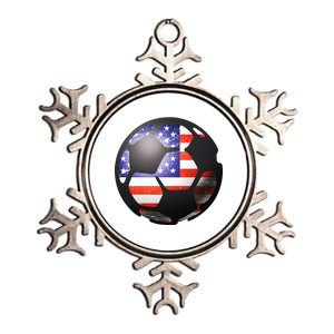 USA Soccer Ball Metallic Star Ornament