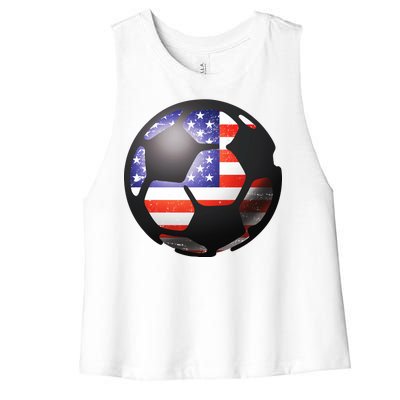 USA Soccer Ball Women's Racerback Cropped Tank