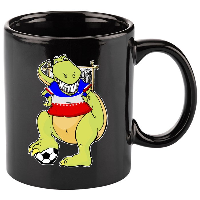 USA Soccer T-Rex 11oz C Handle Ceramic Mug