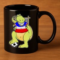 USA Soccer T-Rex 11oz C Handle Ceramic Mug