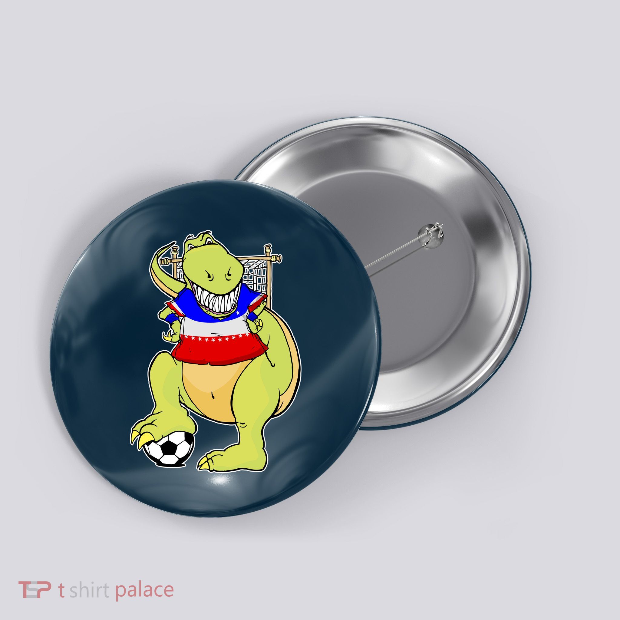 USA Soccer T-Rex Button