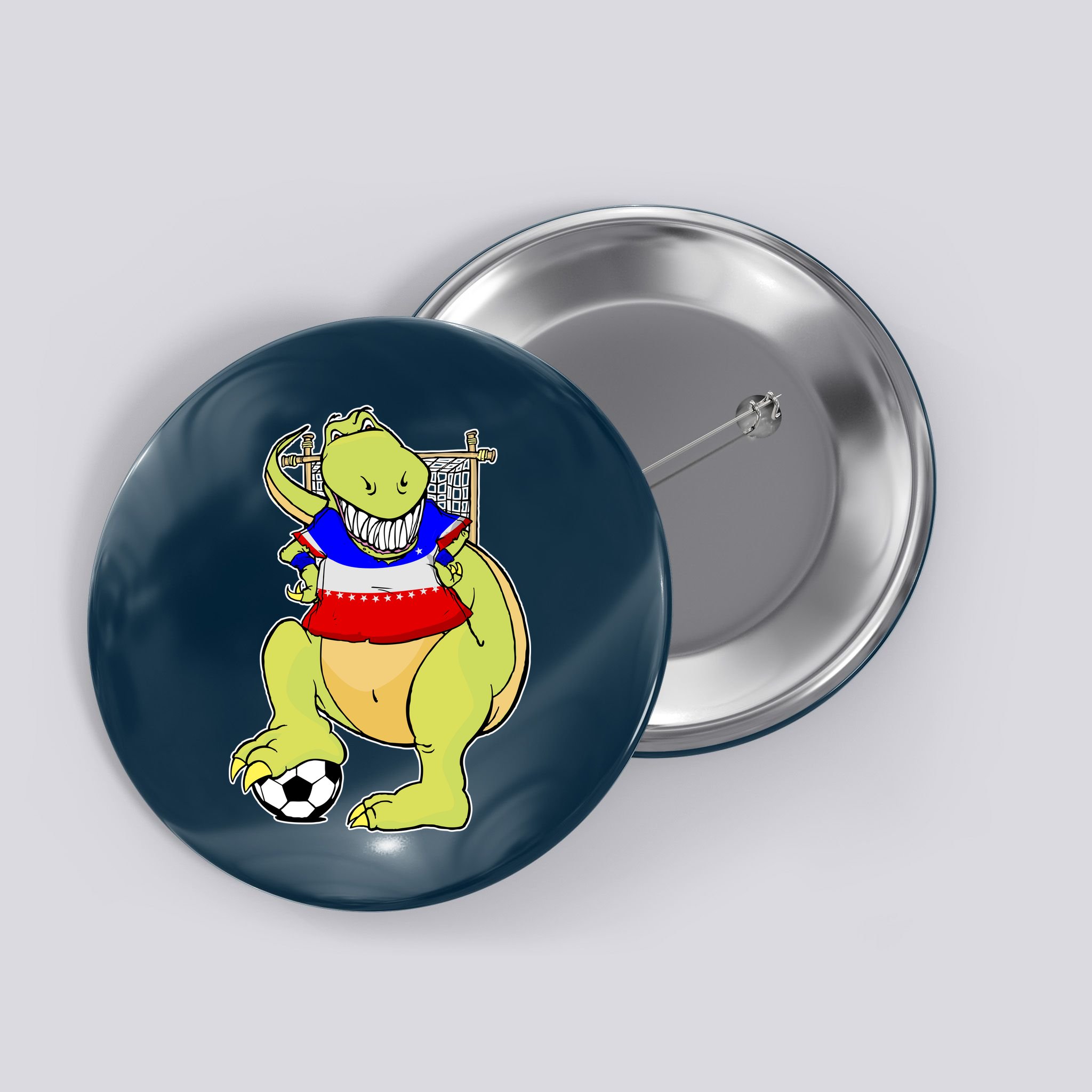 USA Soccer T-Rex Button