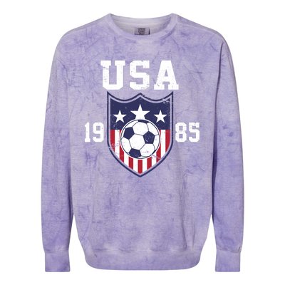 USA Soccer Team 1985 Colorblast Crewneck Sweatshirt