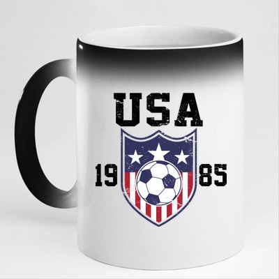 USA Soccer Team 1985 11oz Black Color Changing Mug