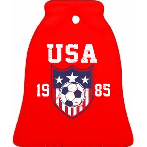 USA Soccer Team 1985 Ceramic Bell Ornament