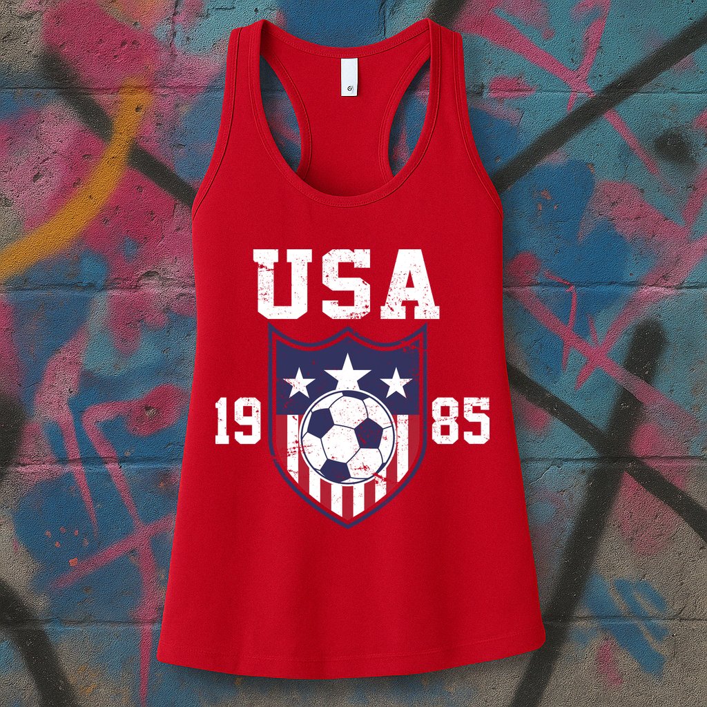 USA Soccer Team 1985 Womens Tank Top
