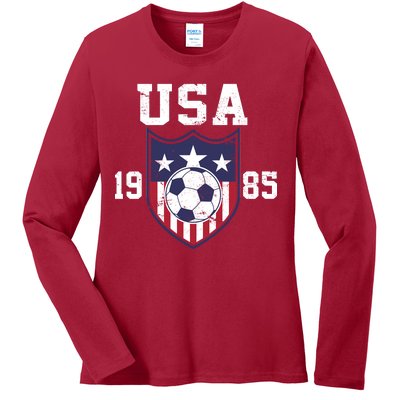 USA Soccer Team 1985 Ladies Long Sleeve Shirt