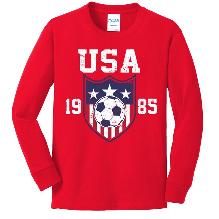 USA Soccer Team 1985 Kids Long Sleeve Shirt