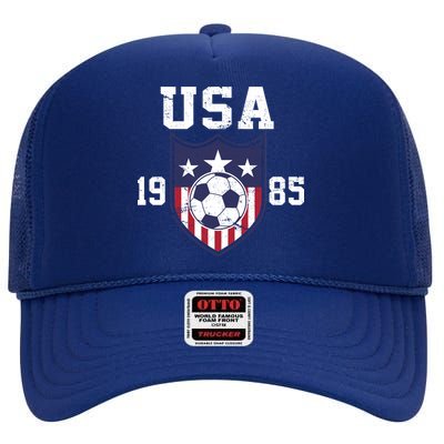 USA Soccer Team 1985 High Crown Mesh Back Trucker Hat