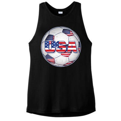 USA Soccer Team Ball Ladies PosiCharge Tri-Blend Wicking Tank