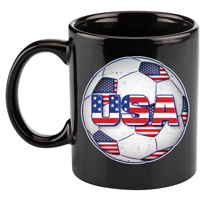 USA Soccer Team Ball 11oz C Handle Ceramic Mug
