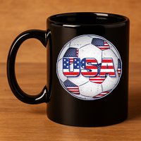 USA Soccer Team Ball 11oz C Handle Ceramic Mug