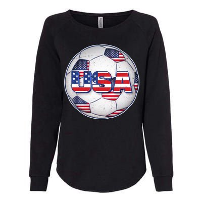 USA Soccer Team Ball Womens California Wash Sweatshirt