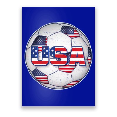 USA Soccer Team Ball Poster