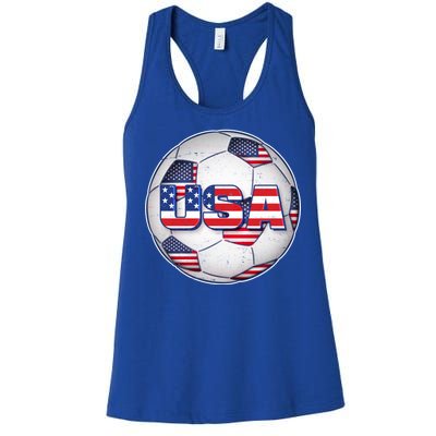 USA Soccer Team Ball Women's Racerback Tank