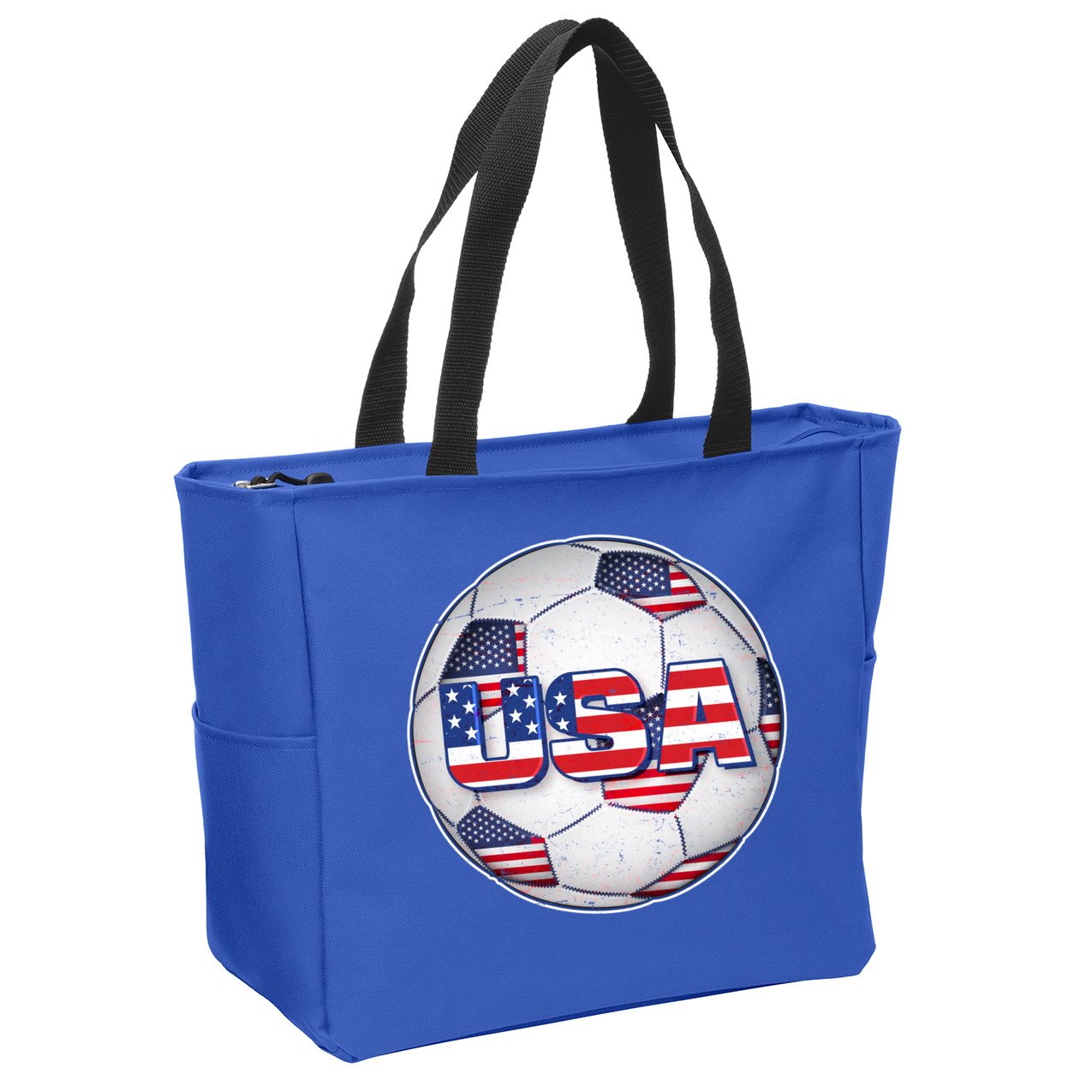 USA Soccer Team Ball Zip Tote Bag