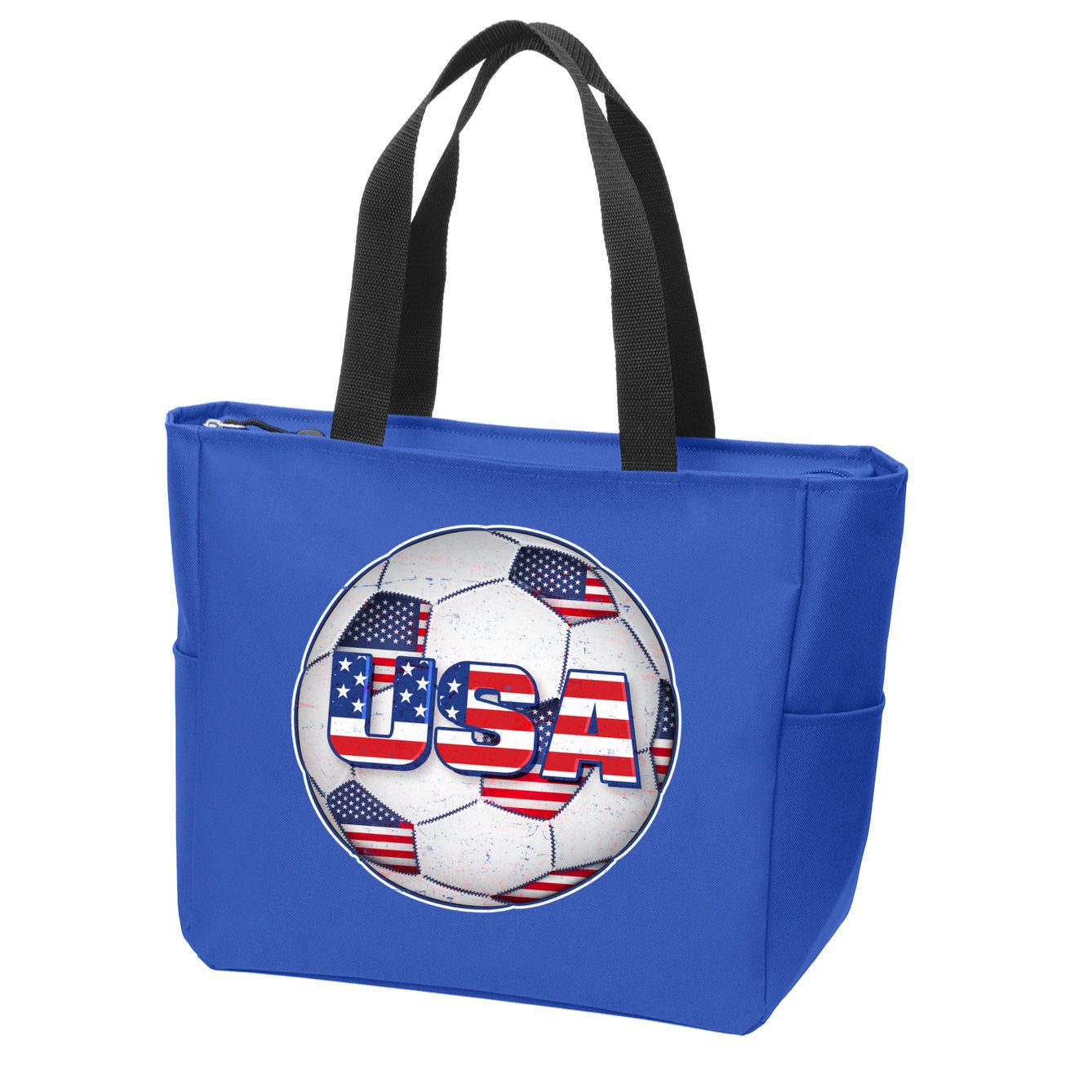 USA Soccer Team Ball Zip Tote Bag