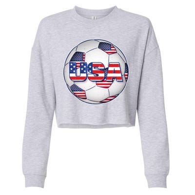 USA Soccer Team Ball Cropped Pullover Crew